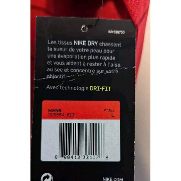 Nike Alabama Crimson Tide Football Men's Large Red Polo Short Sleeve Shirt NWT - Picture 6 of 6